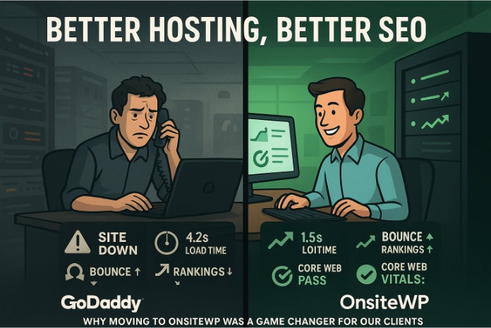 From GoDaddy to OnSiteWP: How Better Hosting Boosted Our Clients’ SEO